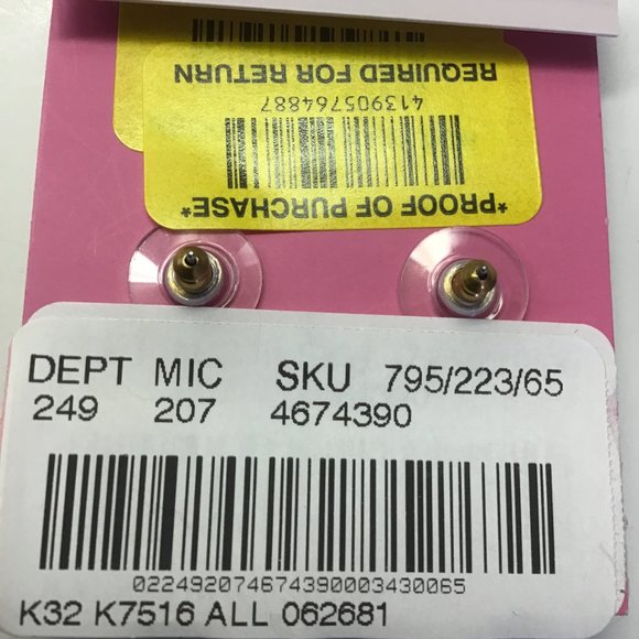 Kate Spade New Hot Pink Statement Earrings - Picture 3 of 3